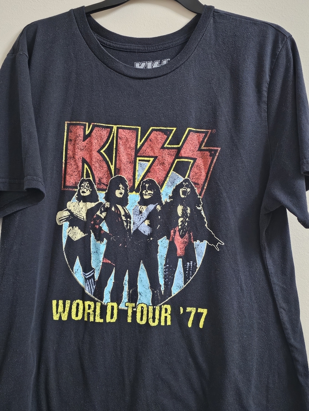 KISS World Tour '77 Graphic Tee - Men's 3XL - Black Band Shirt